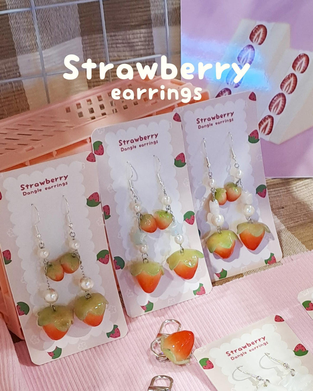 Strawberry Dangle Earrings