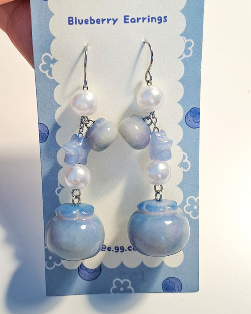 Blueberry Chunky - Earrings