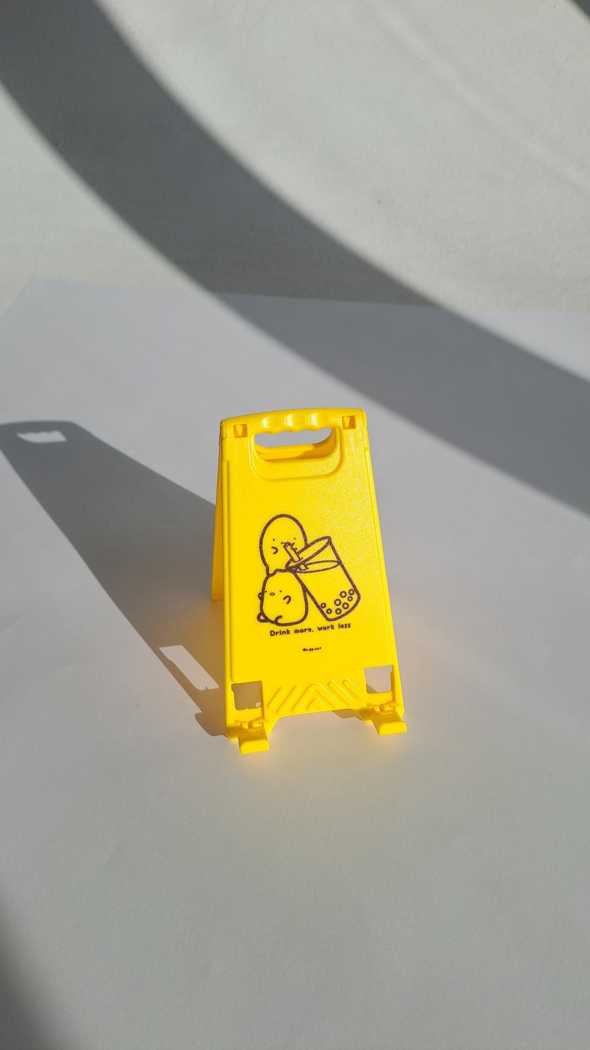 Phone Stand + Mirror, Bubble Tea Themed Motivator Wet Floor Stand